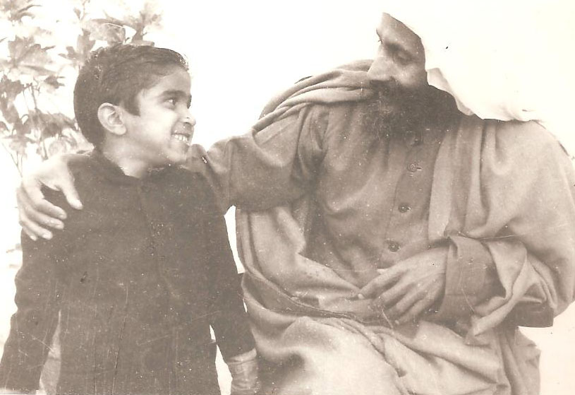 Swamiji with writer's youngest son