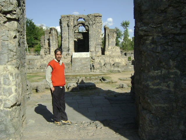 Author in the temple complex, viewing the past glory.