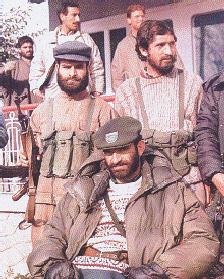 Terrorists leader with bodyguards.