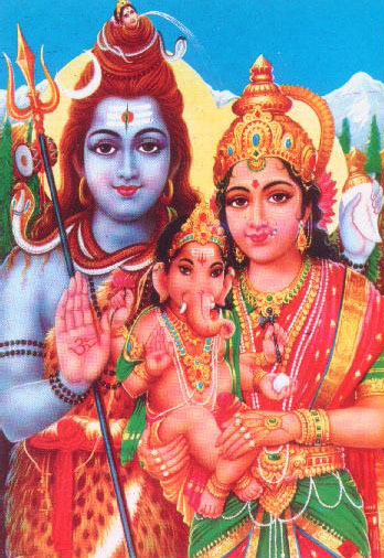 Shiv-Parvati with Ganesh