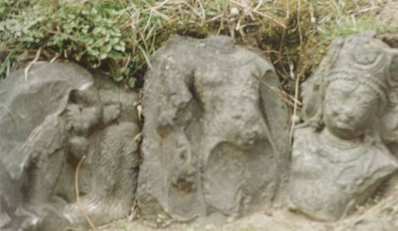 Remains of an ancient Vishnu temple at Sangrampora